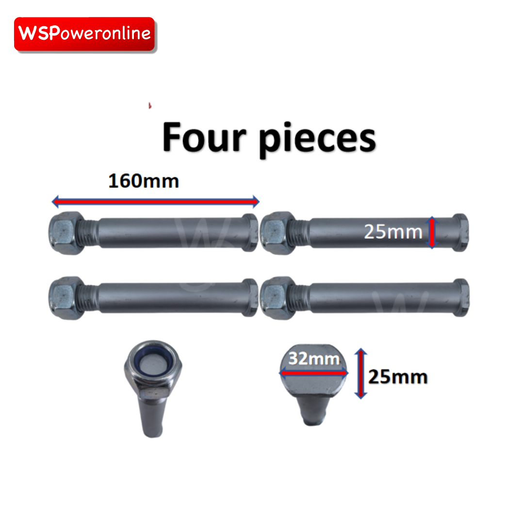 Bucket Pin Set WSPOWERONLINE Mini Digger Bucket Pins 25mm Oval (Set of 4)