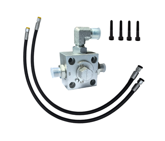 Hydraulic auxiliary connection block (3 way) Full Kit