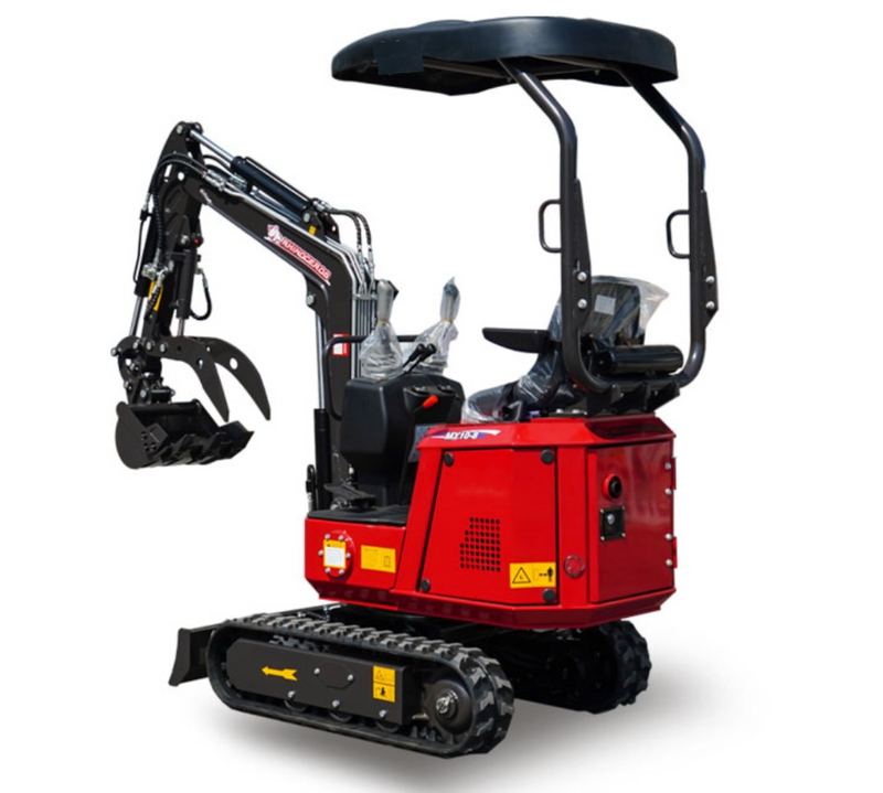 Mini Digger KS10-8 Swing Boom Includes 200/300/500 Bucket & Removable Roof