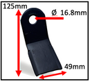 Flail Mower Blade (Set of 6) for ATV (A)