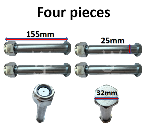 Bucket Pin Set Mini Digger Bucket Pins 25mm Hex (Set of 4)