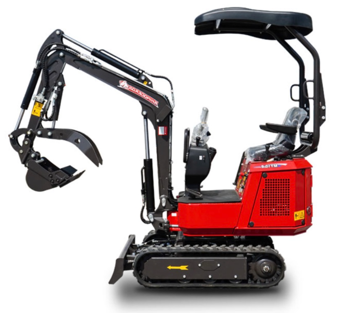 Mini Digger KS10-8 Swing Boom Includes 200/300/500 Bucket & Removable Roof