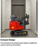 Mini Digger Rhinoceros MY660 Swing Boom Includes 200/300/500 Bucket & Removable Roof