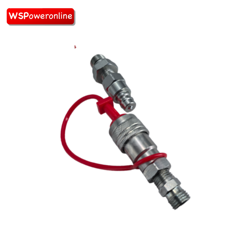 WSPOWERONLINE Mini Digger Hydraulic Quick Coupling Kit 1/4“ M14