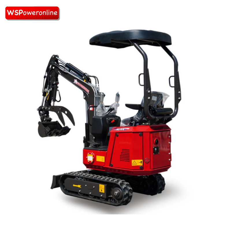 Mini Digger XN10-8 Swing Boom Includes 200/300/500 Bucket & Removable Roof