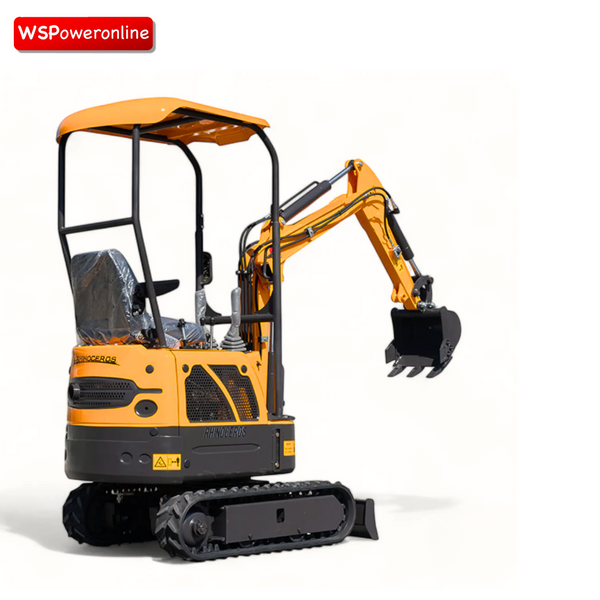Mini Digger XN10-8 Swing Boom Includes 200/300/500 Bucket & Removable Roof