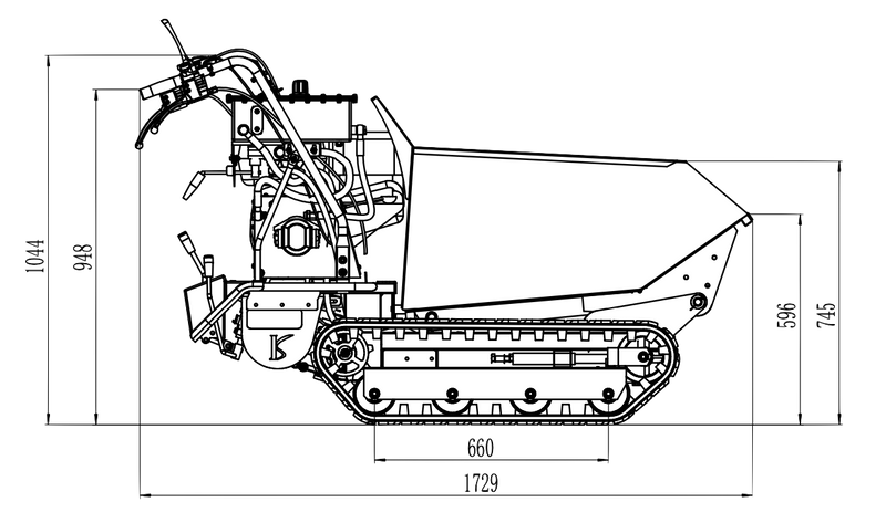 Mini Dumper Tracked & Hydraulic Tip