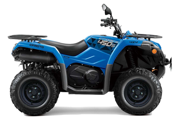 ATV CForce 450 A compact all round four wheel drive ATV loaded with a fantastic specification – all included in the price.   The CFORCE 450 offers driver focused ergonomics, which provides great handling and impressive performance on and off road.