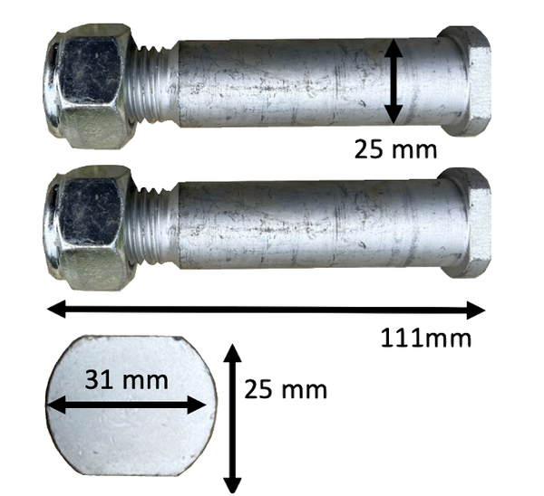 Mini Digger Cylinder Pins 111mm (Set 2)