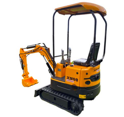 Mini Digger Rhinoceros XN08 Standard Boom Includes 200/300/500 Bucket