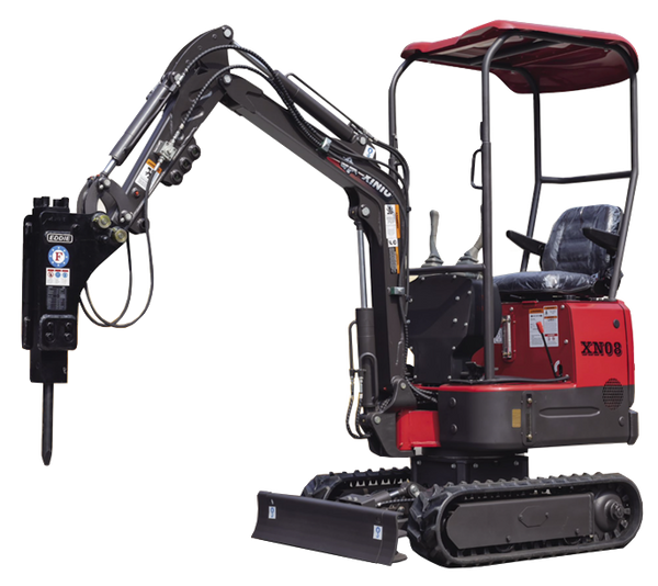 Mini Excavator Rhinoceros XN08 Left Side