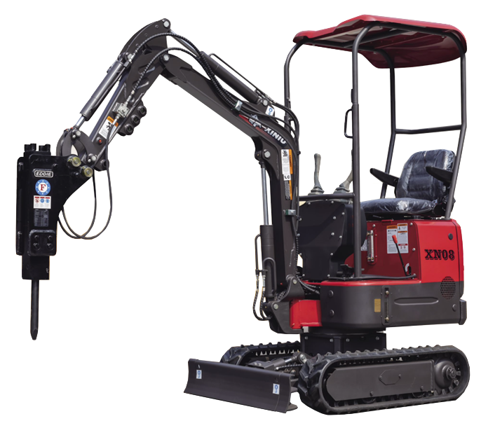 Mini Excavator Rhinoceros XN08 Left Side