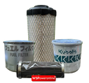 Service Kit XN12 - 12-8 Air Filter, Fuel Filter, Oil Filter, Hydraulic Oil Filter.