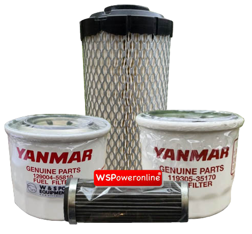 Service Kit XN12 Yanmar Engine - Air Filter, Fuel Filter, Oil Filter, Hydraulic Oil Filter